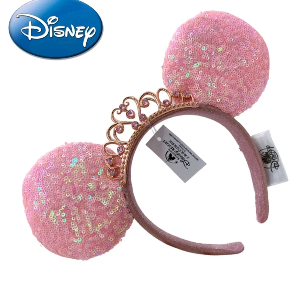 NWT Disney Pink Sequin Tiara Headband